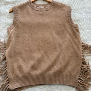 Minnie Rose Tan Knit Sweater